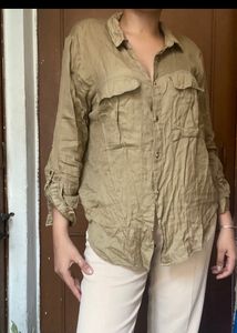 H&amp;M Pure Cotton Oversized Shirt