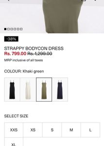 H&amp;M STRAPPY BODYCON DRESS