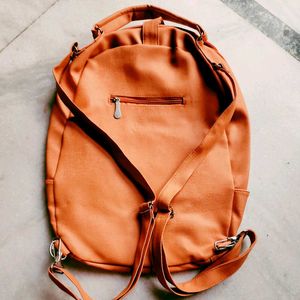 🆕 Orange Textured Backpack 🎒