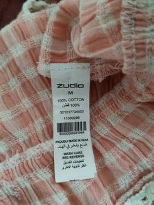 Cottage Core Check Crop Top With Embroidery