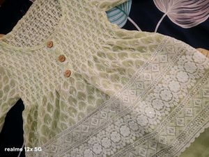 Green Embroidered Tunic Top