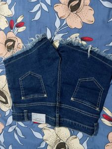 Denim Frayed Shorts