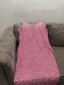 Red N White Kurta Pallzoo Set