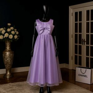 Lavender Bow Midi Dress