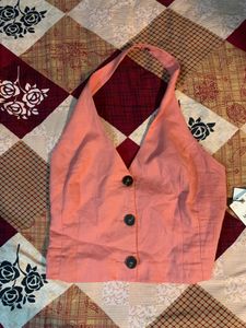 ZARA PINK HALTER TOP