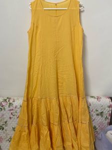 BIBA 4 Piece Gorgeous New Yellow Kurta Set