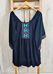 Black cotton Long top size-32-34