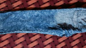 Acid Wash Denim Joggers