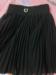 Floral Top &amp; Pleated Skirt Set