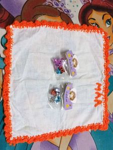 Kids' Hair Clips & Handkerchief Set