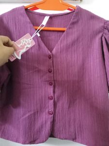 Purple Tops  Bust-upto 39  (NEVER WORN )