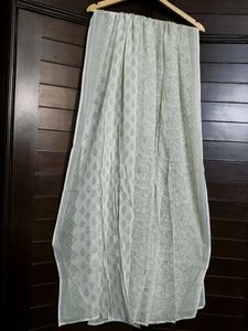 Women Green Printed Embroidered Kurta Set