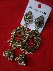 Golden Jhumka Earrings