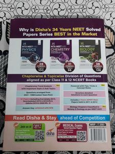 Disha Publication 34yrs PYQ For NEET Preparation