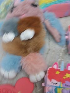 Furry Bag And Poppet For Girls Kids