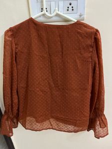 KIBO Brown Textured Top