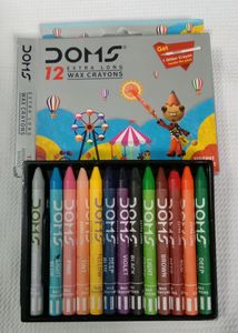 DOMS 12 Colours Wax Crayons