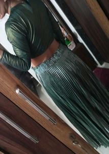 Indya Crop Top And Skirt Set