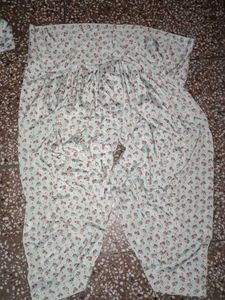White Print Silk Suit