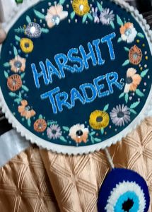 Handcrafted embroidery hoop Floral Wall Decor