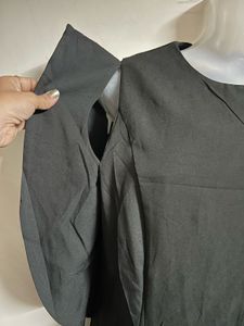 Chic Black Ruffle Sleeve Dress