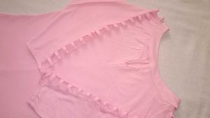 Linen Cotton Blend Light Pink Top