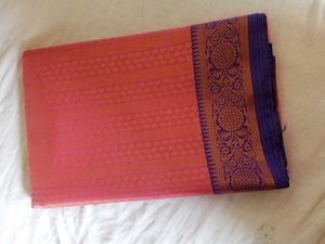 Pink & Purple Silk Saree