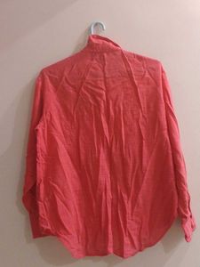 Coral Button-Down Shirt