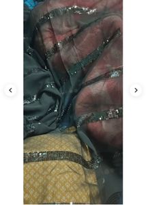 Black georgette Saari