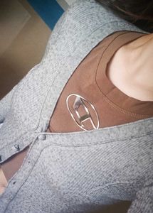 Button-up V-neck cardigan sweater