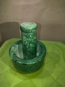 Stone Mortar Pestle Set for Spices, Okhli Masala