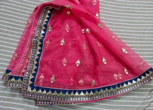 Teal Blue Lengha In Excellent Condition