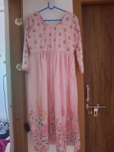 Pink Floral Print Kurta set