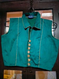 Teal festive blouse