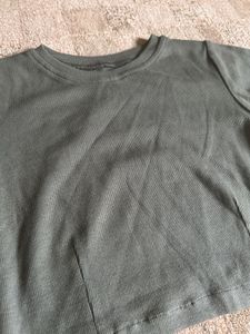 Olive Green Cropped Tee