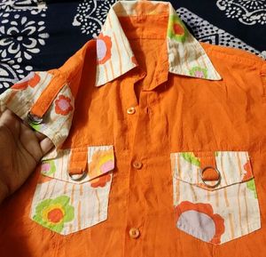 Orange cotton top