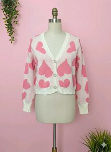 Heart Pattern Cardigan