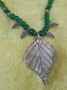 Leaf Beads oxide necklace 🍀