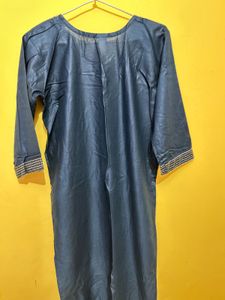 Teal Embroidered Kurti