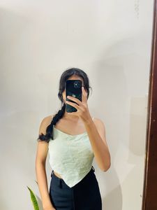 Backless Satin Top