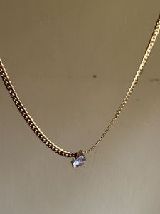 Drop Diamond Necklace Anti Tarnish