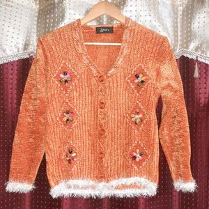 Coral Colour Cardigan