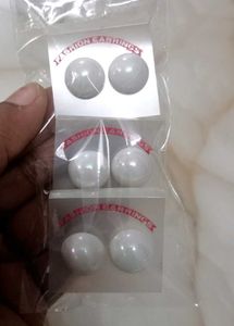 White Fashion Earrings