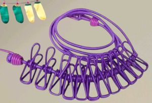 Cloth Drying Rope With Hooks