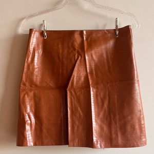 Faux Leather Mini Skirt