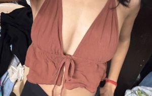 Brown Halter Top