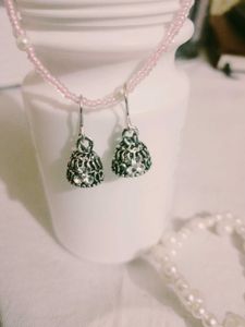 Silver Jhumka Earrings