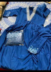 Silk Blue Kurta Set