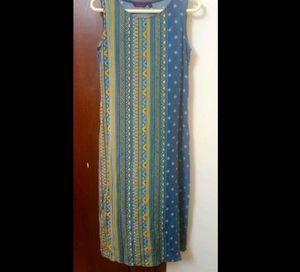 SRISHTI Blue Abstract Printed Straight Kurta - S