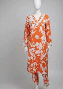 Floral Print Casual kurti set